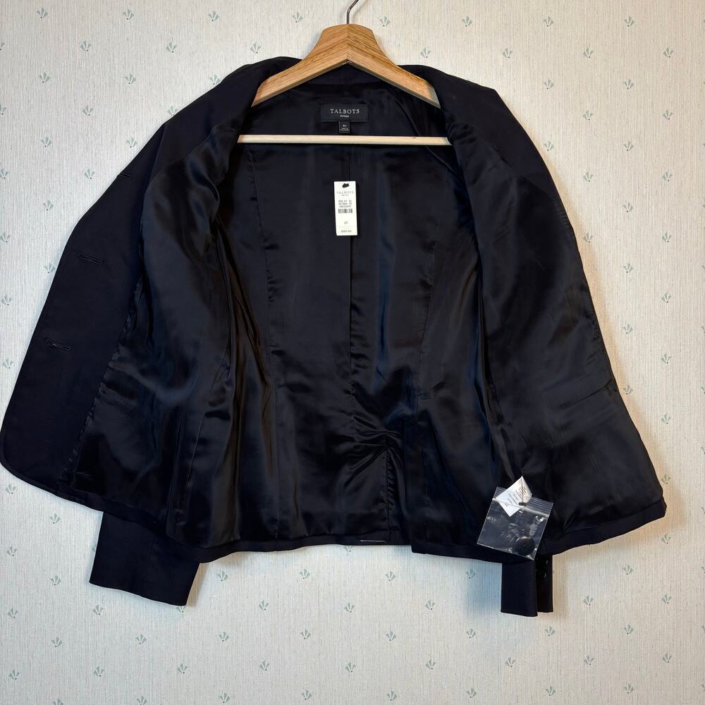 Talbots Coated Button Front Closure Blazer Jacket Size 6P Academia Career NWT - Picture 7 of 9